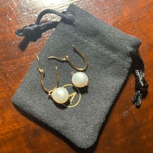Mejuri organic pearl earrings